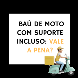 bau de moto com suporte incluso