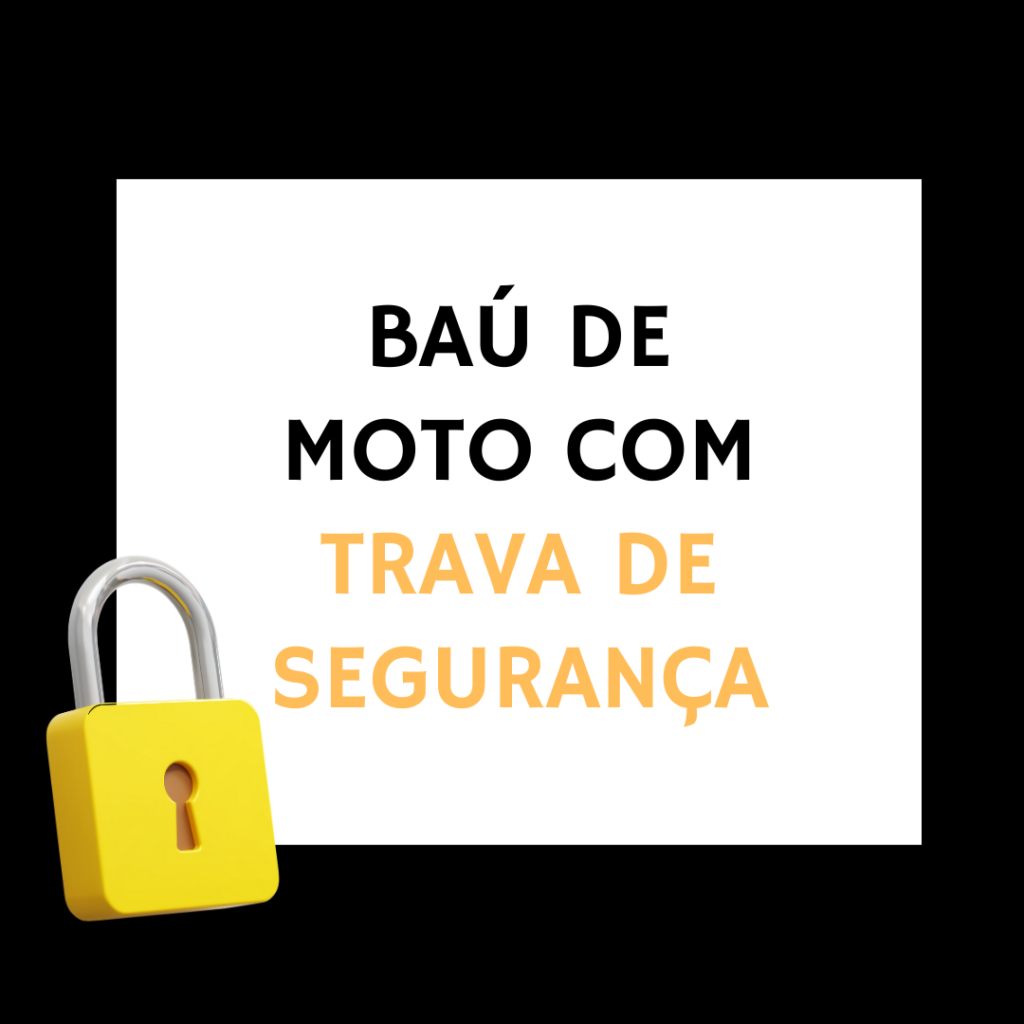 bau de moto com trava de segurança