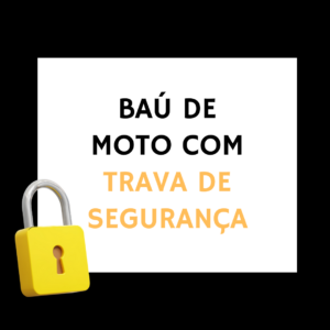 bau de moto com trava de segurança