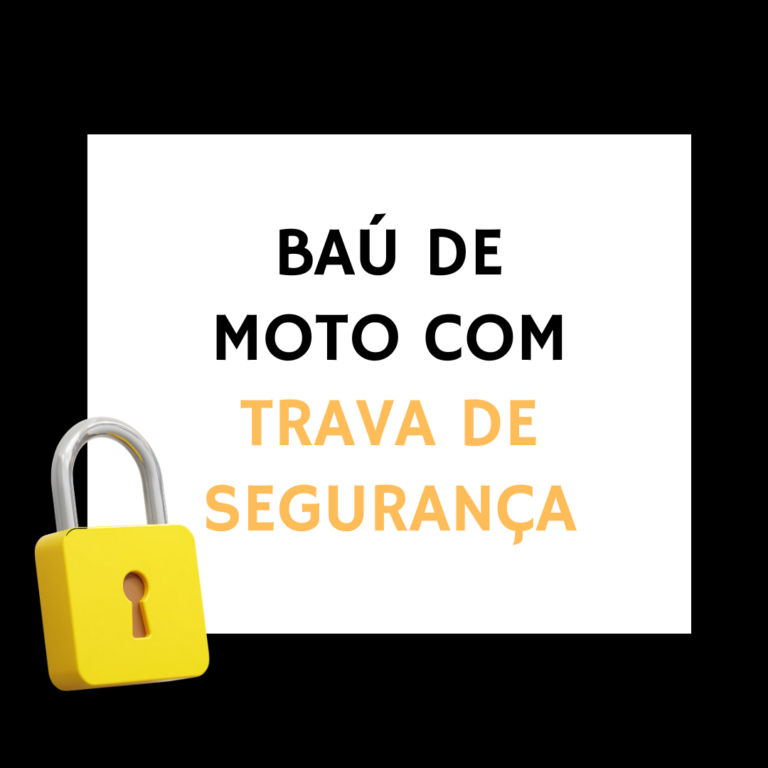 bau de moto com trava de segurança