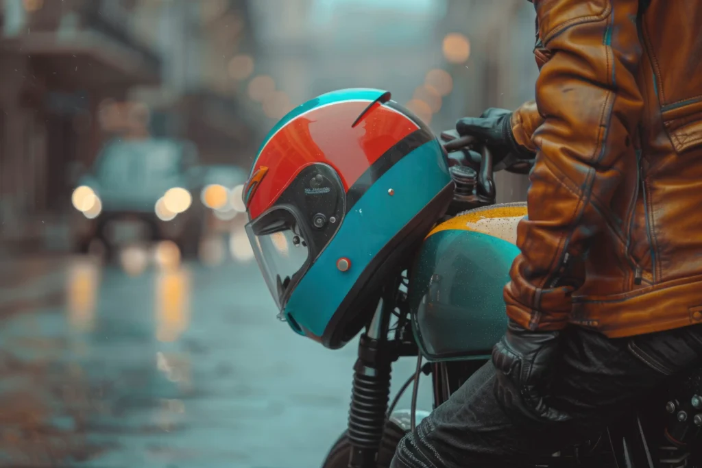 Motociclista na chuva